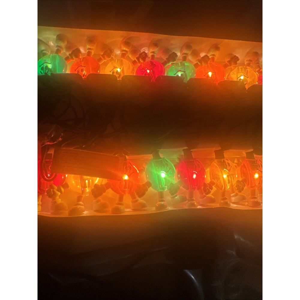 Vintage M&M’s Christmas String Lights Candy Characters Tested Working - Picture 5 of 6